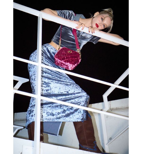 EVRIS「ベロアスキッパーショートトップス」|Tシャツ・カットソー|