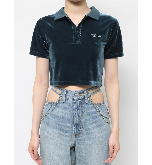 EVRIS「ベロアスキッパーショートトップス」|Tシャツ・カットソー|