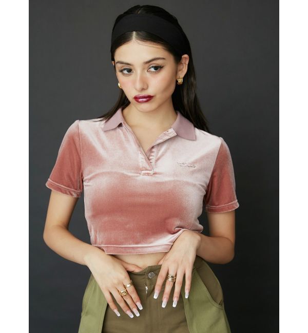 EVRIS「ベロアスキッパーショートトップス」|Tシャツ・カットソー|