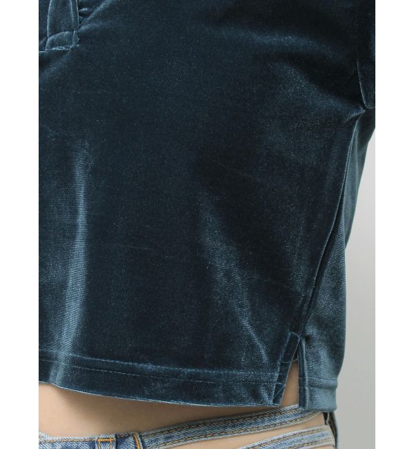 EVRIS「ベロアスキッパーショートトップス」|Tシャツ・カットソー|