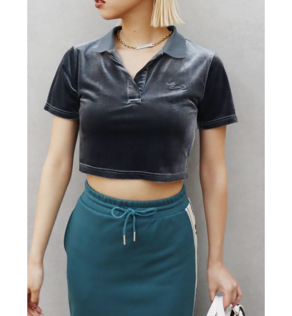 EVRIS「ベロアスキッパーショートトップス」|Tシャツ・カットソー|
