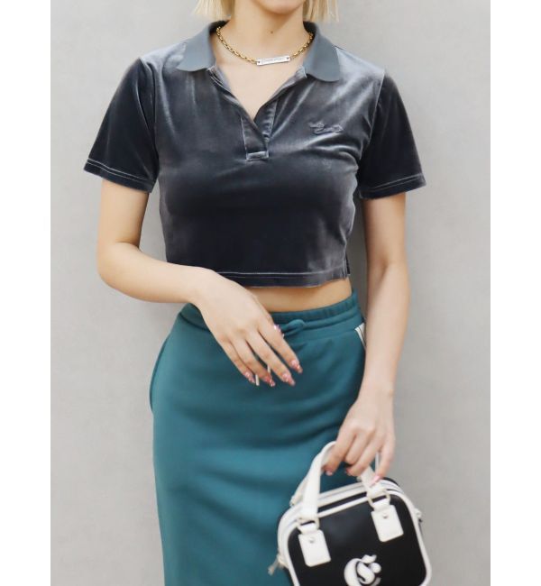 EVRIS「ベロアスキッパーショートトップス」|Tシャツ・カットソー|