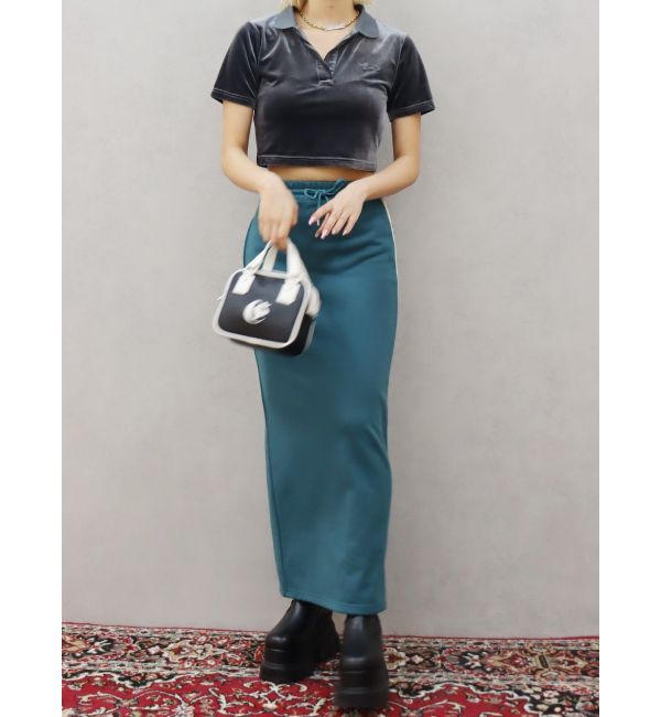 EVRIS「ベロアスキッパーショートトップス」|Tシャツ・カットソー|