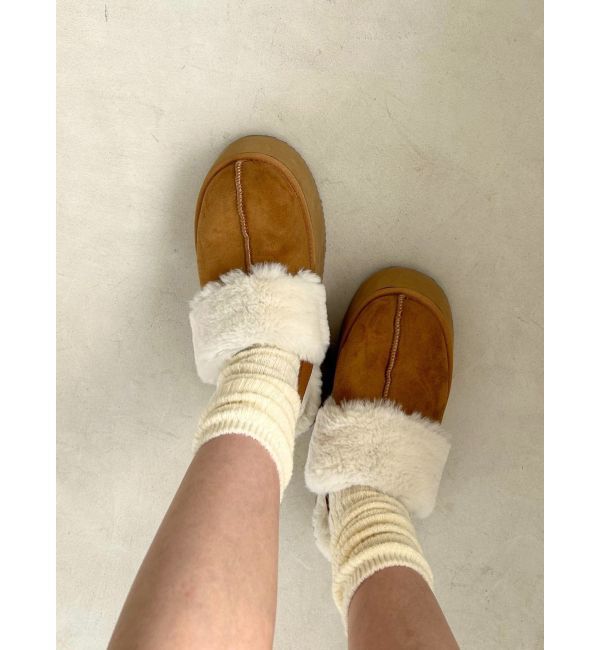 GYDA「ムートンライクプラットフォームスリッポン」|その他|