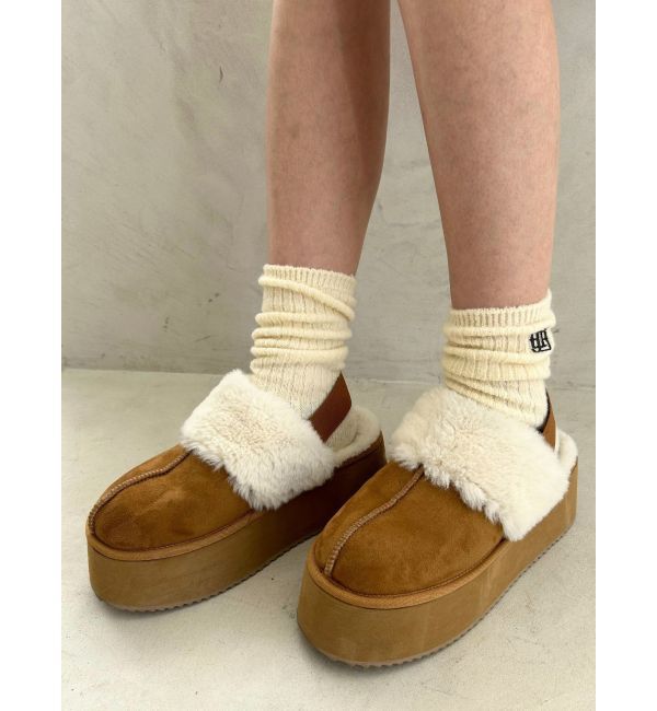 GYDA「ムートンライクプラットフォームスリッポン」|その他|