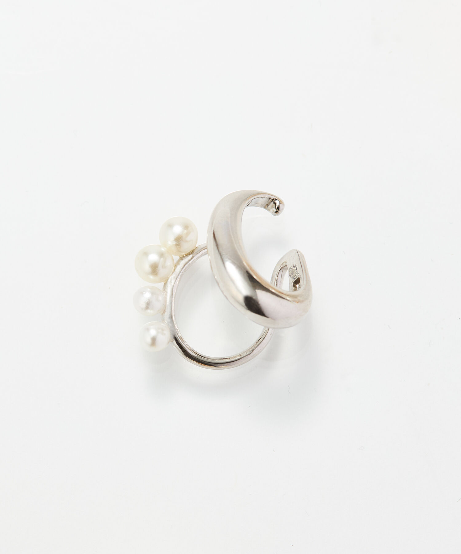 Phoebe「【シリーズ累計販売10000点突破！】ドレッシングパールイヤーカフ　シルバー」|イヤーカフ|