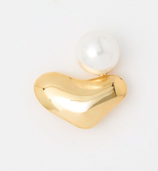 UNITED ARROWS「＜AYA KANEKO&times;IRIS 47&times;UNITED ARROWS＞イミテーションパール ハートブローチ」|ブローチ・コサージュ|GOLD