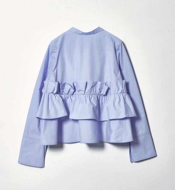 EMMEL REFINES「＜EMMEL REFINES＞EM バンドカラー フリルシャツ」|シャツ・ブラウス|