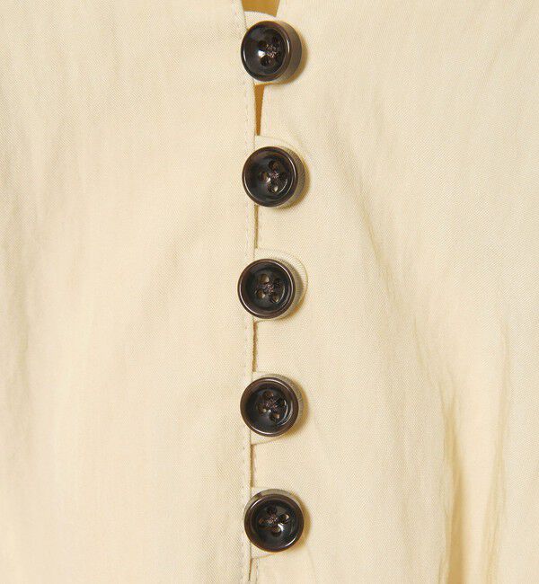 EMMEL REFINES「＜EMMEL REFINES＞EM フロントボタン ソデシャーリング ブラウス」|シャツ・ブラウス|