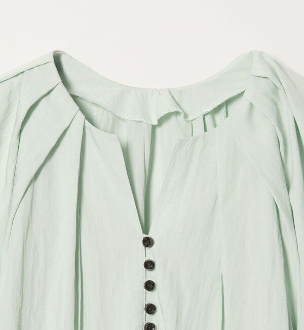EMMEL REFINES「＜EMMEL REFINES＞EM フロントボタン ソデシャーリング ブラウス」|シャツ・ブラウス|