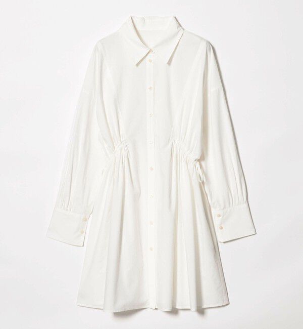 EMMEL REFINES「＜EMMEL REFINES＞EM ドロストシャツ チュニック ワンピース」|ワンピース|WHITE