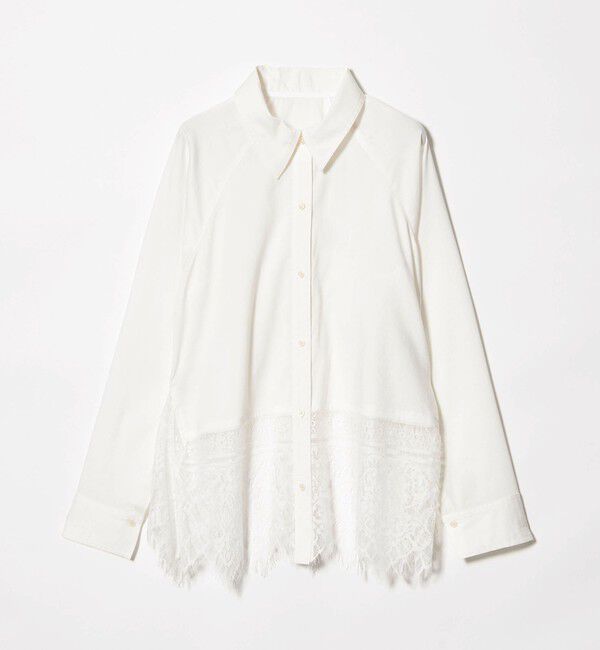 EMMEL REFINES「＜EMMEL REFINES＞EM レース レイヤー シャツ」|シャツ・ブラウス|