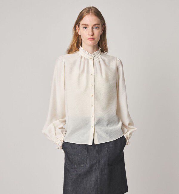 STEVEN ALAN「＜Steven Alan＞フリル ブラウス」|シャツ・ブラウス|