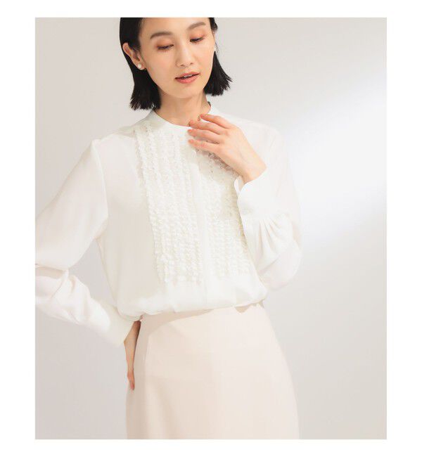 Demi-Luxe BEAMS 「ジョーゼット フリルブラウス＊」|シャツ・ブラウス|