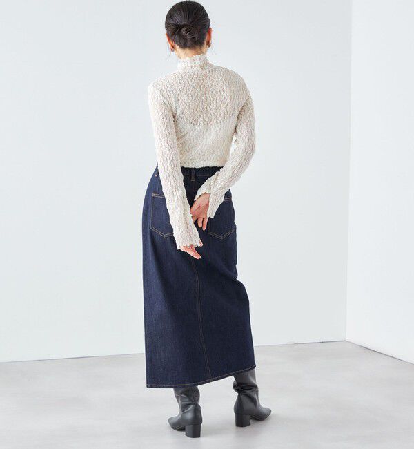 SHIPS for women「〈手洗い可能〉リンクル フラワー レース タートル 」|Tシャツ・カットソー|