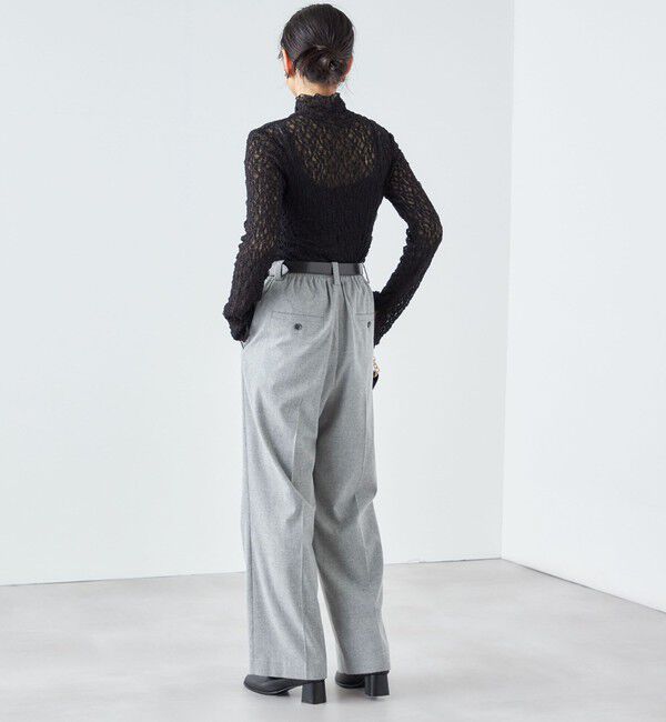 SHIPS for women「〈手洗い可能〉リンクル フラワー レース タートル 」|Tシャツ・カットソー|