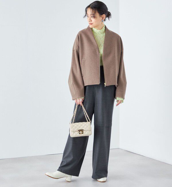 SHIPS for women「〈手洗い可能〉リンクル フラワー レース タートル 」|Tシャツ・カットソー|