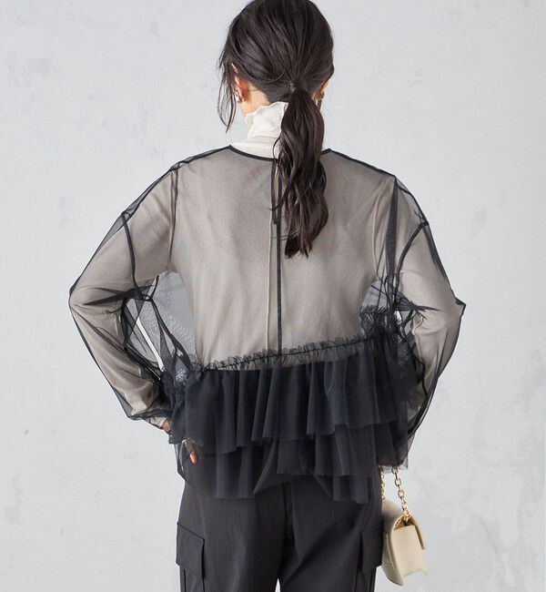 SHIPS for women「〈手洗い可能〉インナーセット チュール デザイン ブラウス ◇」|シャツ・ブラウス|