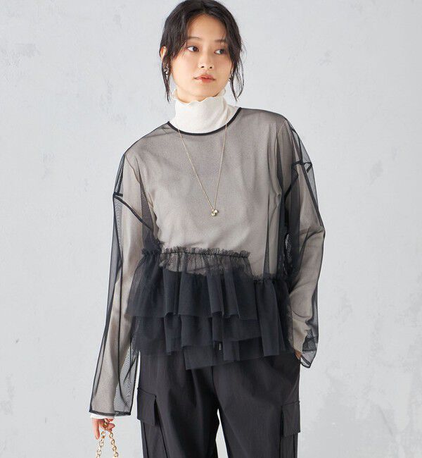 SHIPS for women「〈手洗い可能〉インナーセット チュール デザイン ブラウス ◇」|シャツ・ブラウス|