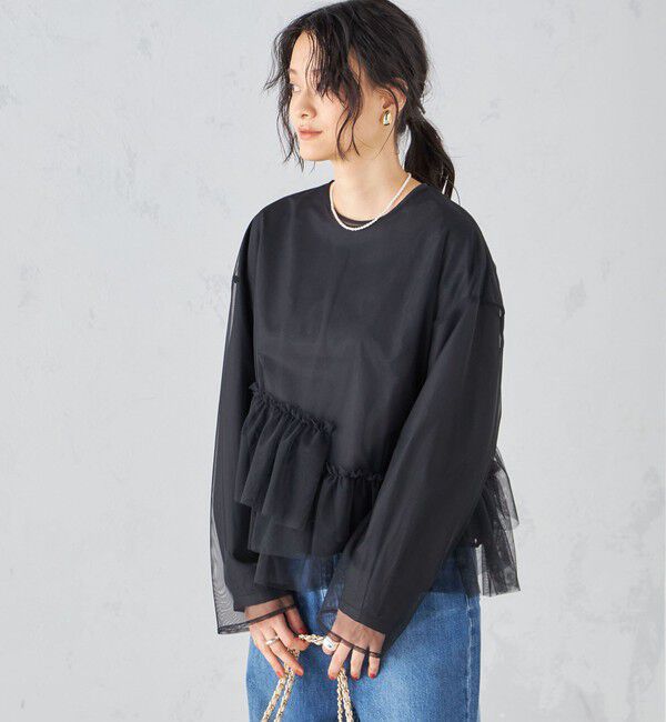 SHIPS for women「〈手洗い可能〉インナーセット チュール デザイン ブラウス ◇」|シャツ・ブラウス|