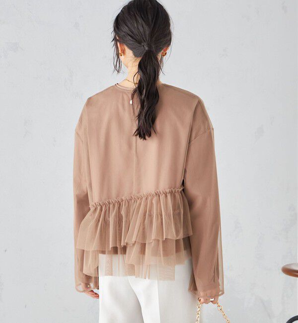 SHIPS for women「〈手洗い可能〉インナーセット チュール デザイン ブラウス ◇」|シャツ・ブラウス|