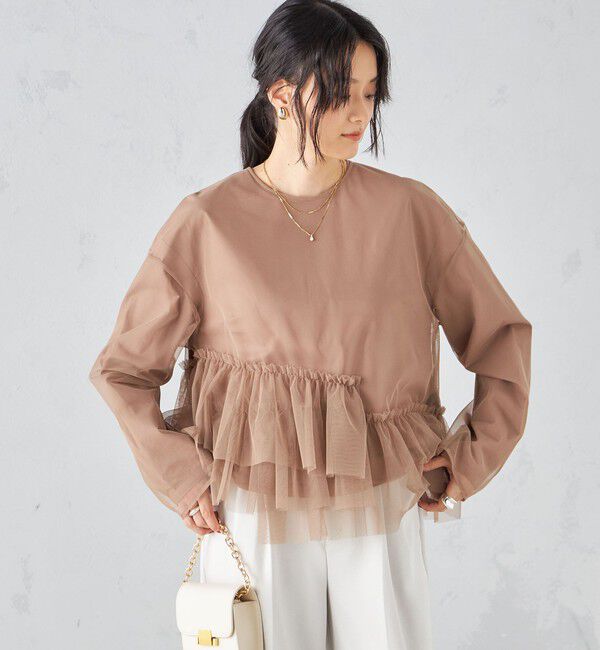 SHIPS for women「〈手洗い可能〉インナーセット チュール デザイン ブラウス ◇」|シャツ・ブラウス|