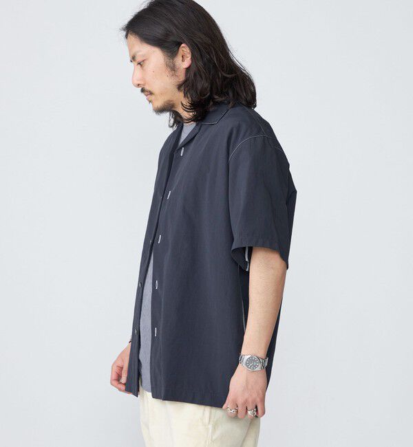 SHIPS「SHIPS: ナイロン ステッチ オープンカラー シャツ」|シャツ・ブラウス|