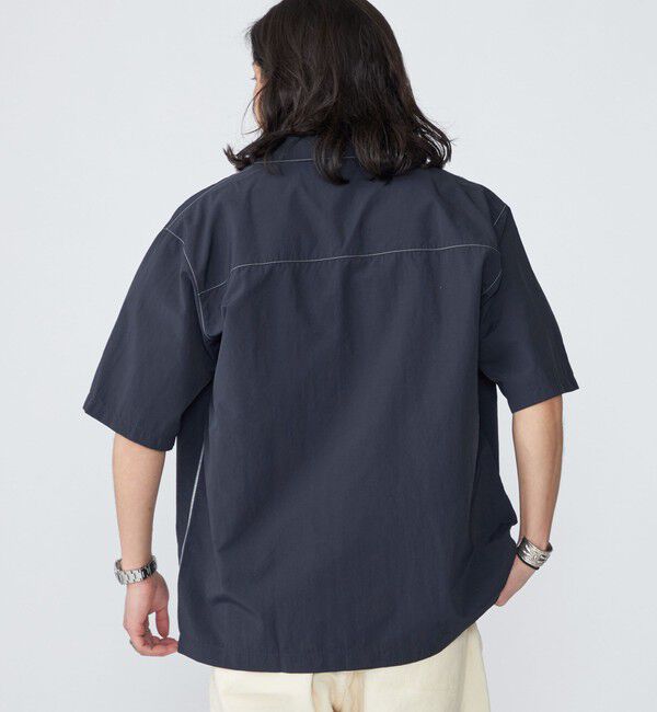 SHIPS「SHIPS: ナイロン ステッチ オープンカラー シャツ」|シャツ・ブラウス|