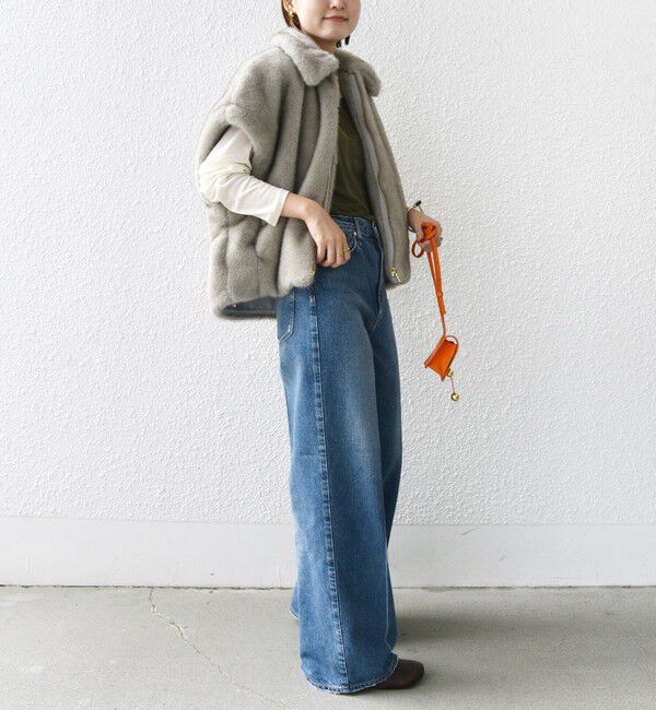 SHIPS for women「【WEB限定】グラデーション ファー ジップ ベスト」|その他|