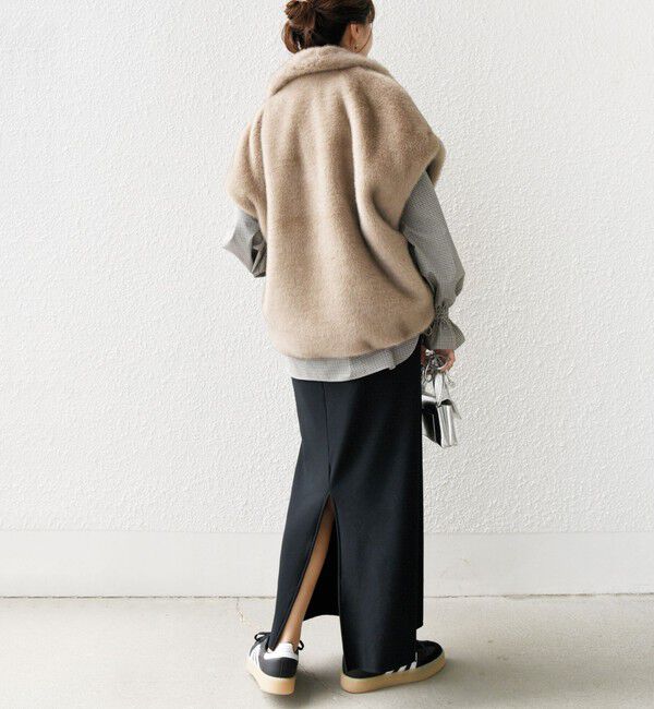 SHIPS for women「【WEB限定】グラデーション ファー ジップ ベスト」|その他|