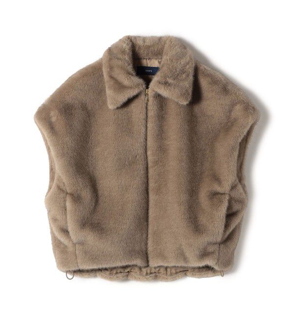 SHIPS for women「【WEB限定】グラデーション ファー ジップ ベスト」|その他|