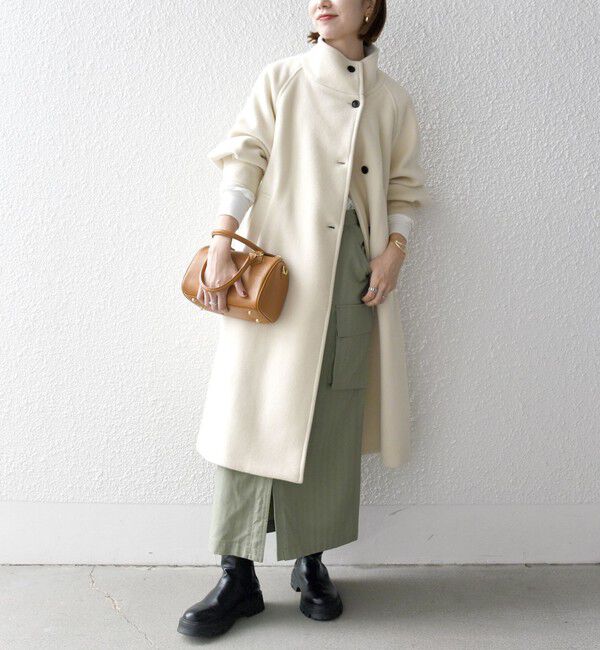 SHIPS any「SHIPS any: ノンミュールジングウール スタンドネック ロング コート」|その他|