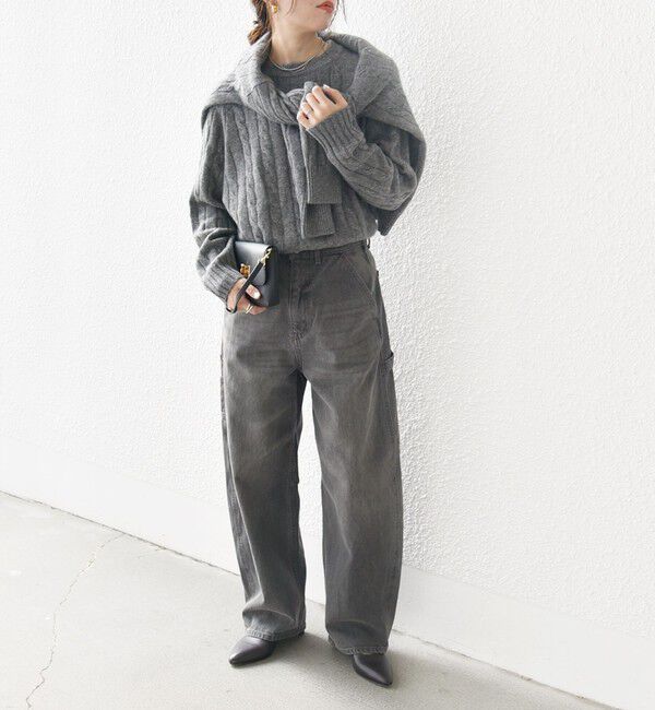 SHIPS any「【WEB限定】SHIPS any:〈手洗い可能〉ヤク ケーブル クルーネック ニット プルオーバー 2」|ニット・セーター|