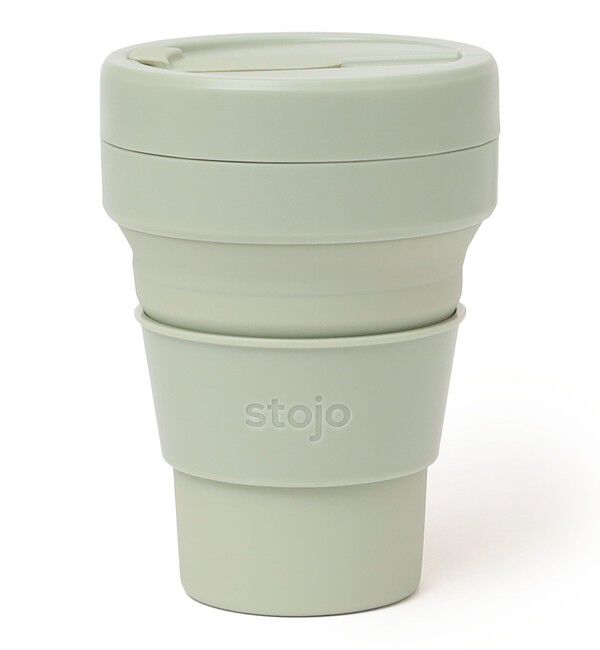 SHIPS any「stojo: 折りたたみ式 ポケット カップ」|グラス・マグカップ|ライトグリーン