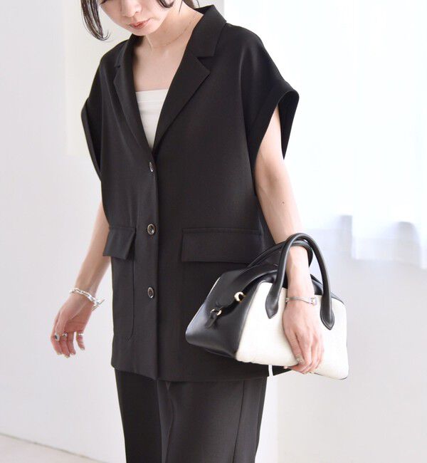 quaranciel「quaranciel: ウーステッド フレンチスリーブ テーラード ジレ ジャケット」|その他|