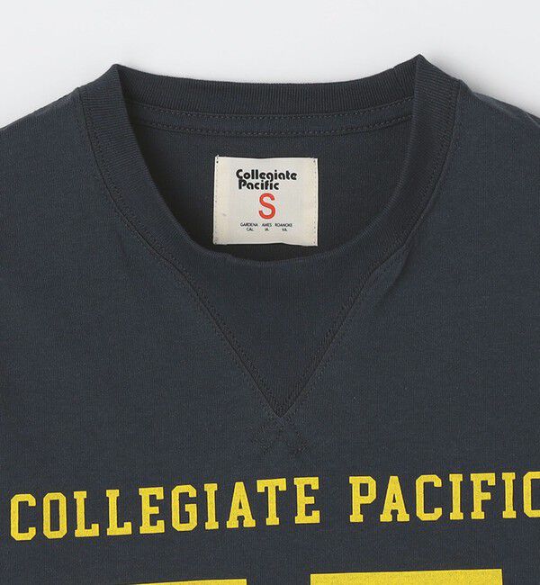 SHIPS any「【SHIPS any別注】Collegiate Pacific:〈洗濯機可能〉Vガゼット プリント & 刺繍 Tシャツ<KIDS>」|Tシャツ・カットソー|