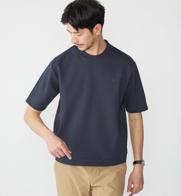 SHIPS「【WEB限定】SHIPS: テレワーク ビズ ワンポイントロゴ ポンチ Tシャツ」|Tシャツ・カットソー|