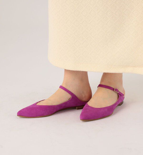 TOMORROWLAND GOODS「TOMORROWLAND スエード ポインテッドフラットミュール」|パンプス|