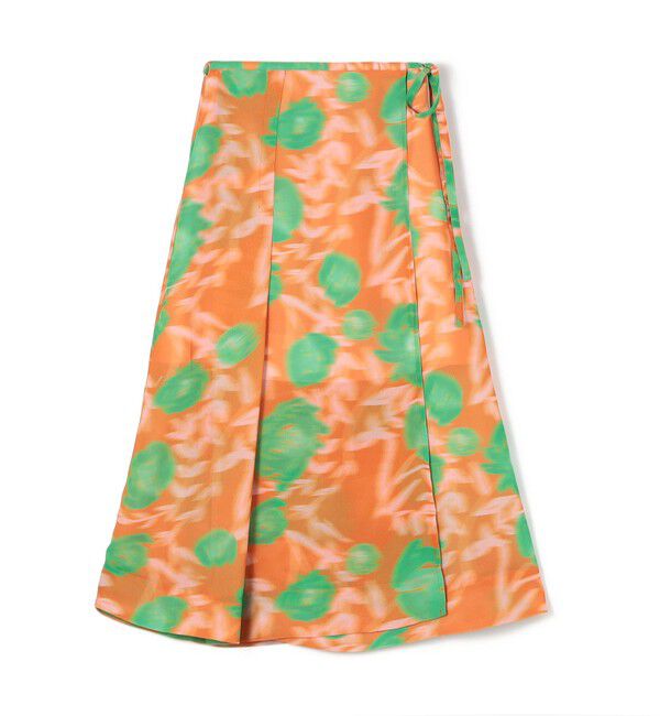 TOMORROWLAND BUYING WEAR「GANNI フラワーラップスカート」|フレア|28 オレンジ系