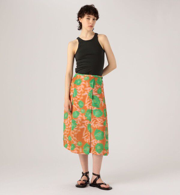 TOMORROWLAND BUYING WEAR「GANNI フラワーラップスカート」|フレア|