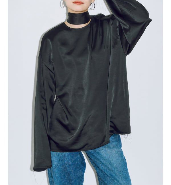  「《予約》SATIN RIBBON ブラウス」|シャツ・ブラウス|ブラック
