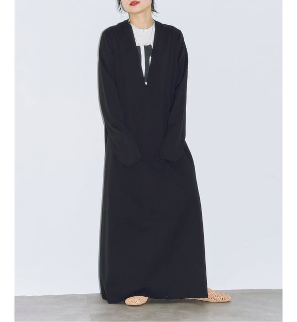  「《予約》V NECK LEAN DRESS：ワンピース」|ワンピース|ブラック