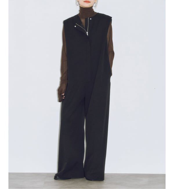  「《予約》ZIP JUMP SUIT：オールインワン」|オールインワン|ブラック