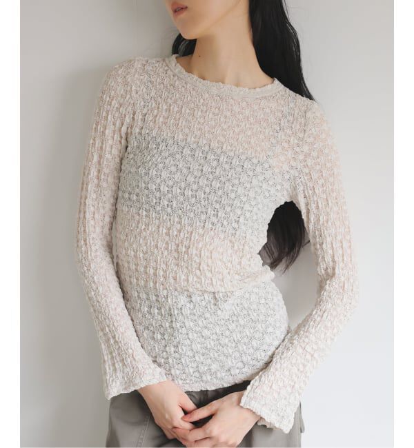 EMILYWEEK「《予約》オーガニックコットン混レースプルオーバー」|Tシャツ・カットソー|ナチュラル