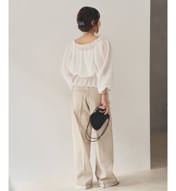 Plage「《予約》silky gather ブラウス」|シャツ・ブラウス|