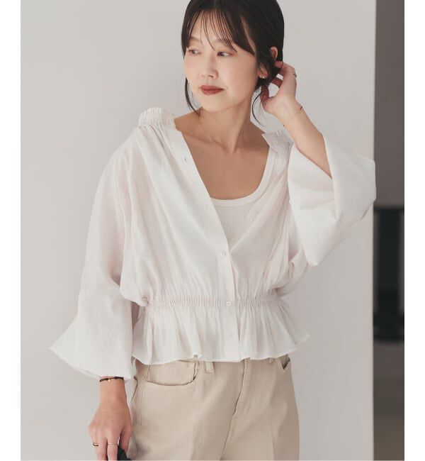 Plage「《予約》silky gather ブラウス」|シャツ・ブラウス|