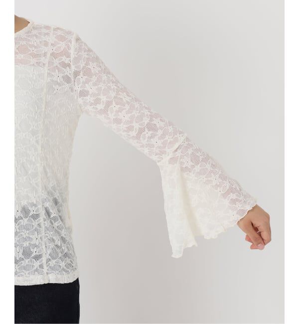 SLOBE IENA「《WEB・一部店舗限定/追加予約》レーススリーブブラウス」|シャツ・ブラウス|