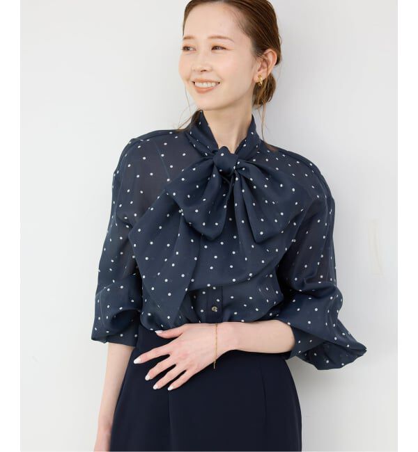 SLOBE IENA「《WEB限定/追加予約》ボウタイブラウス」|シャツ・ブラウス|