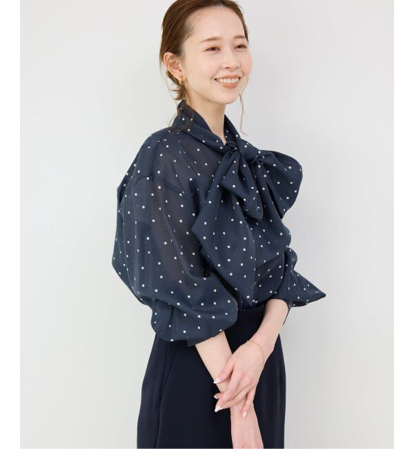 SLOBE IENA「《WEB限定/追加予約》ボウタイブラウス」|シャツ・ブラウス|