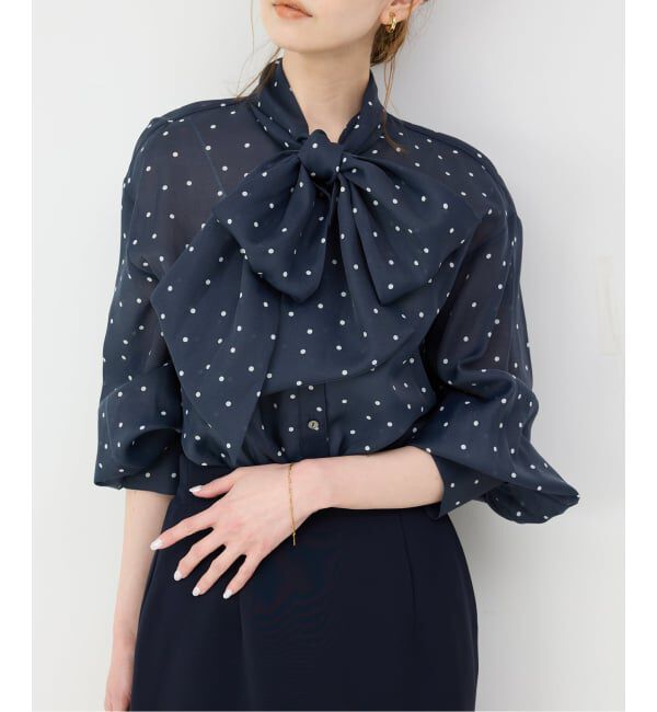 SLOBE IENA「《WEB限定/追加予約》ボウタイブラウス」|シャツ・ブラウス|